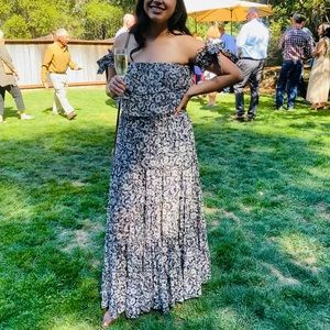 Misa Off the Shoulder Maxi Dress